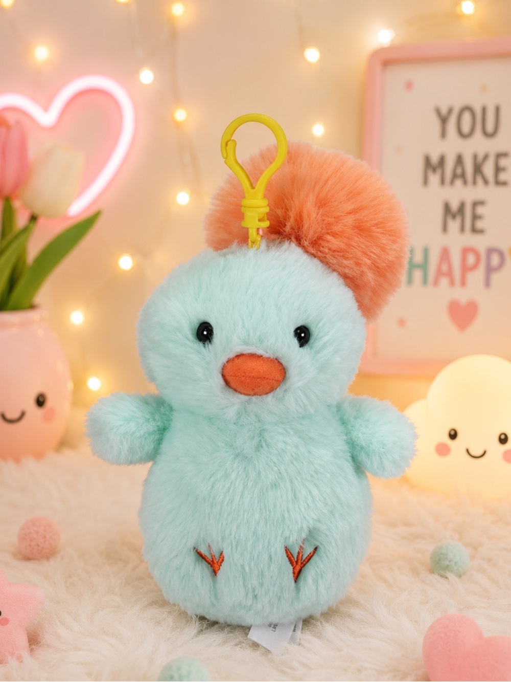 Mint Green Chicken Chick Bag Charm  By Spark Create Imagine 5”